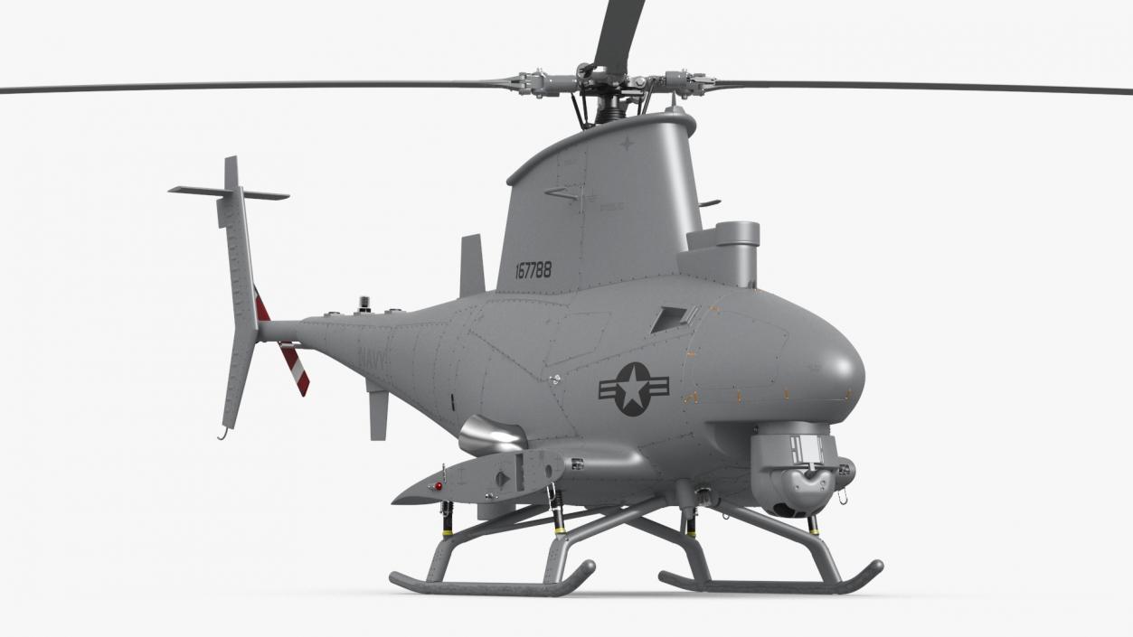 3D Northrop Grumman MQ-8 Fire Scout Rigged for Maya model