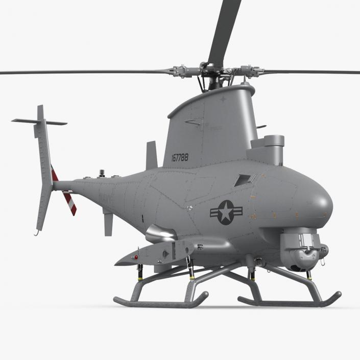 3D Northrop Grumman MQ-8 Fire Scout Rigged for Maya model