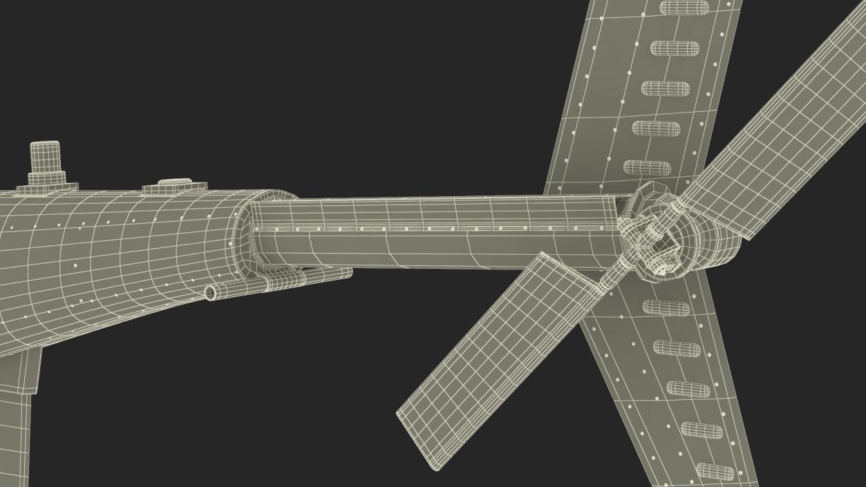 3D Northrop Grumman MQ-8 Fire Scout Rigged for Maya model