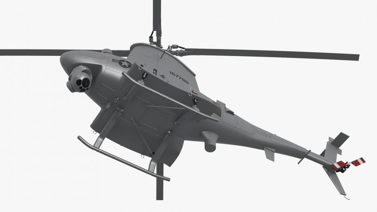 3D Northrop Grumman MQ-8 Fire Scout Rigged for Maya model