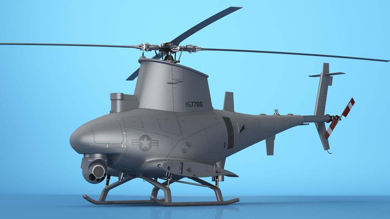 3D Northrop Grumman MQ-8 Fire Scout Rigged for Maya model