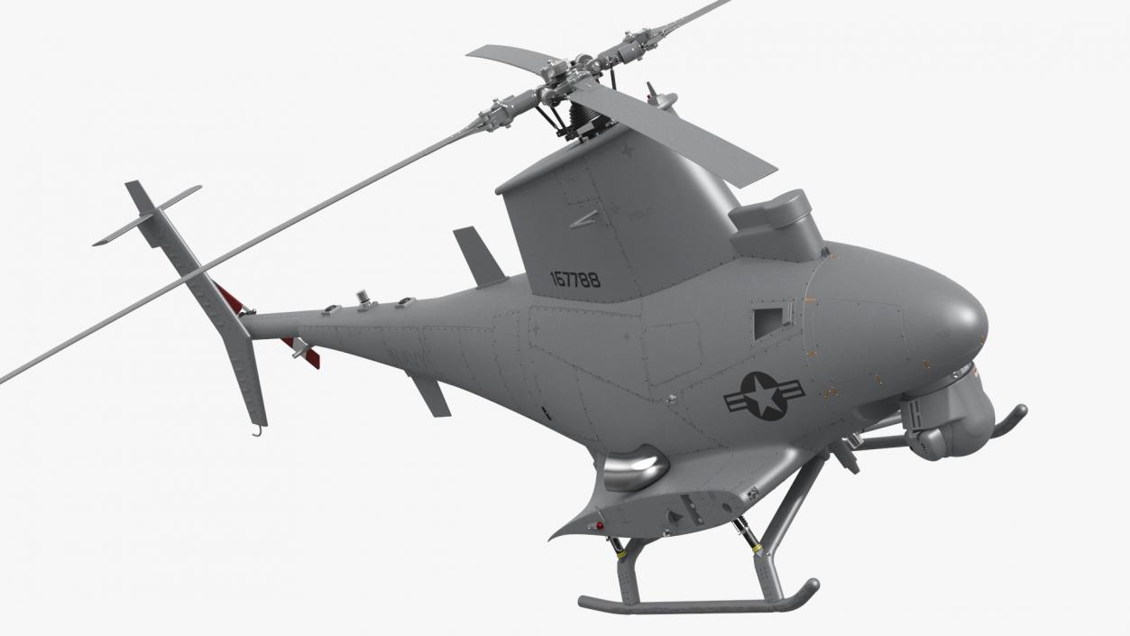 3D Northrop Grumman MQ-8 Fire Scout Rigged for Maya model