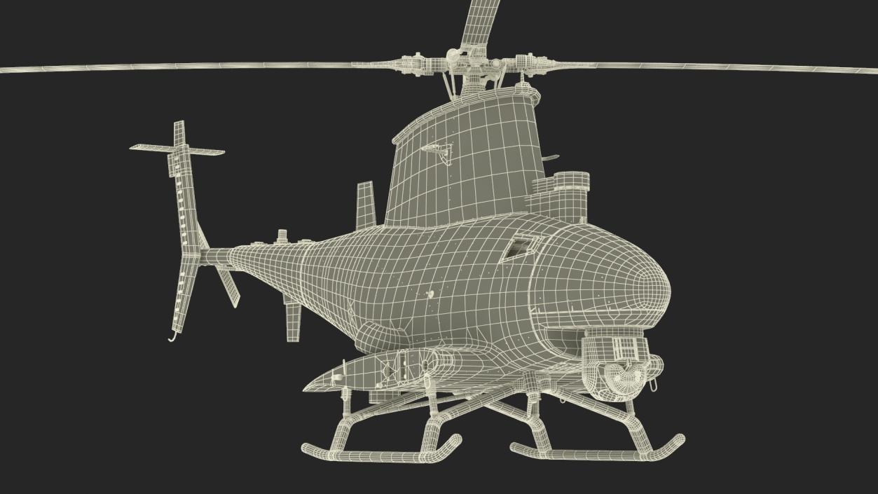 3D Northrop Grumman MQ-8 Fire Scout Rigged for Maya model