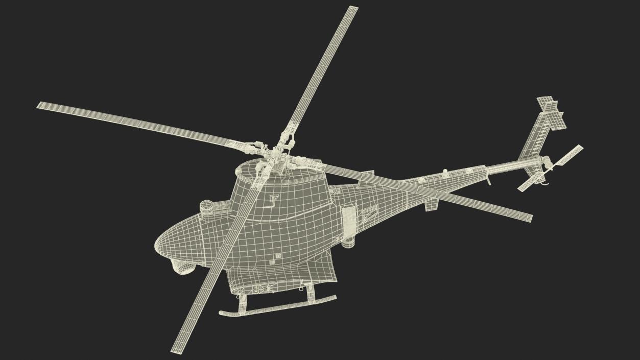 3D Northrop Grumman MQ-8 Fire Scout Rigged for Maya model