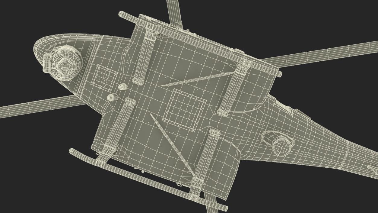 3D Northrop Grumman MQ-8 Fire Scout Rigged for Maya model