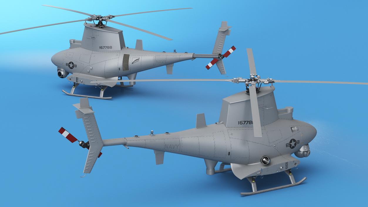 3D Northrop Grumman MQ-8 Fire Scout Rigged for Maya model