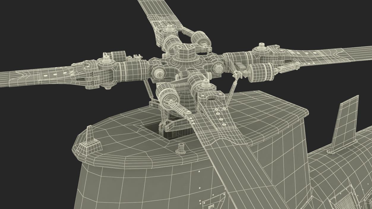 3D Northrop Grumman MQ-8 Fire Scout Rigged for Maya model