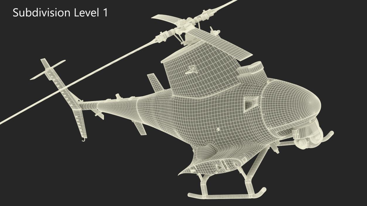 3D Northrop Grumman MQ-8 Fire Scout Rigged for Maya model