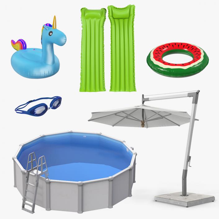 Swimming Pool and Accessories Collection 3 3D