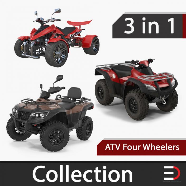 3D ATV Four Wheelers Collection model