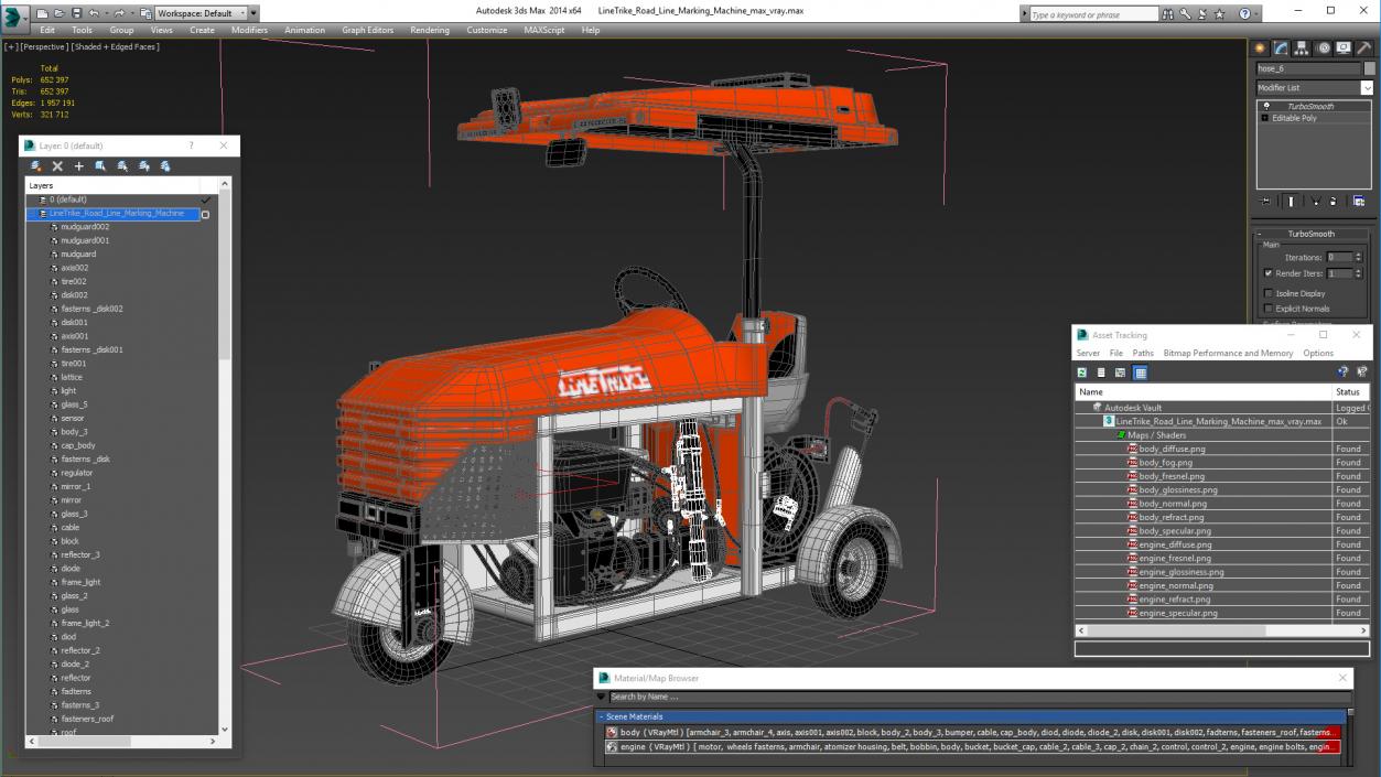 3D model LineTrike Road Line Marking Machine