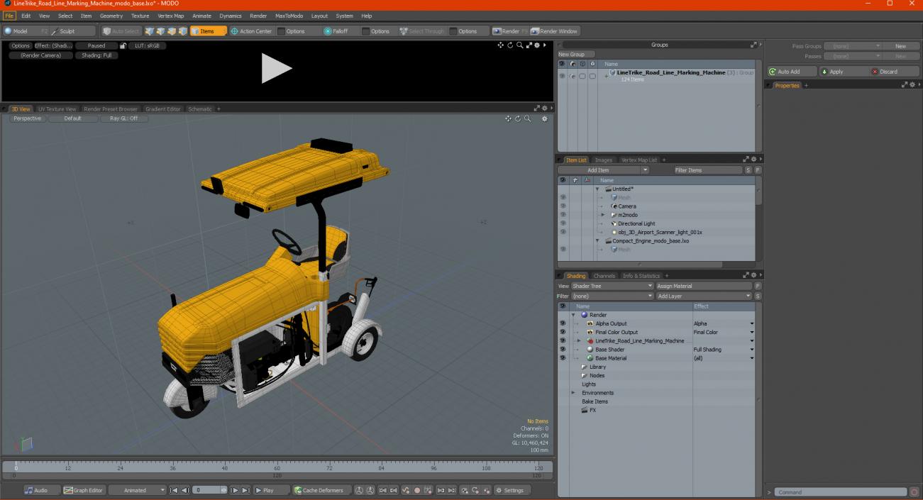 3D model LineTrike Road Line Marking Machine