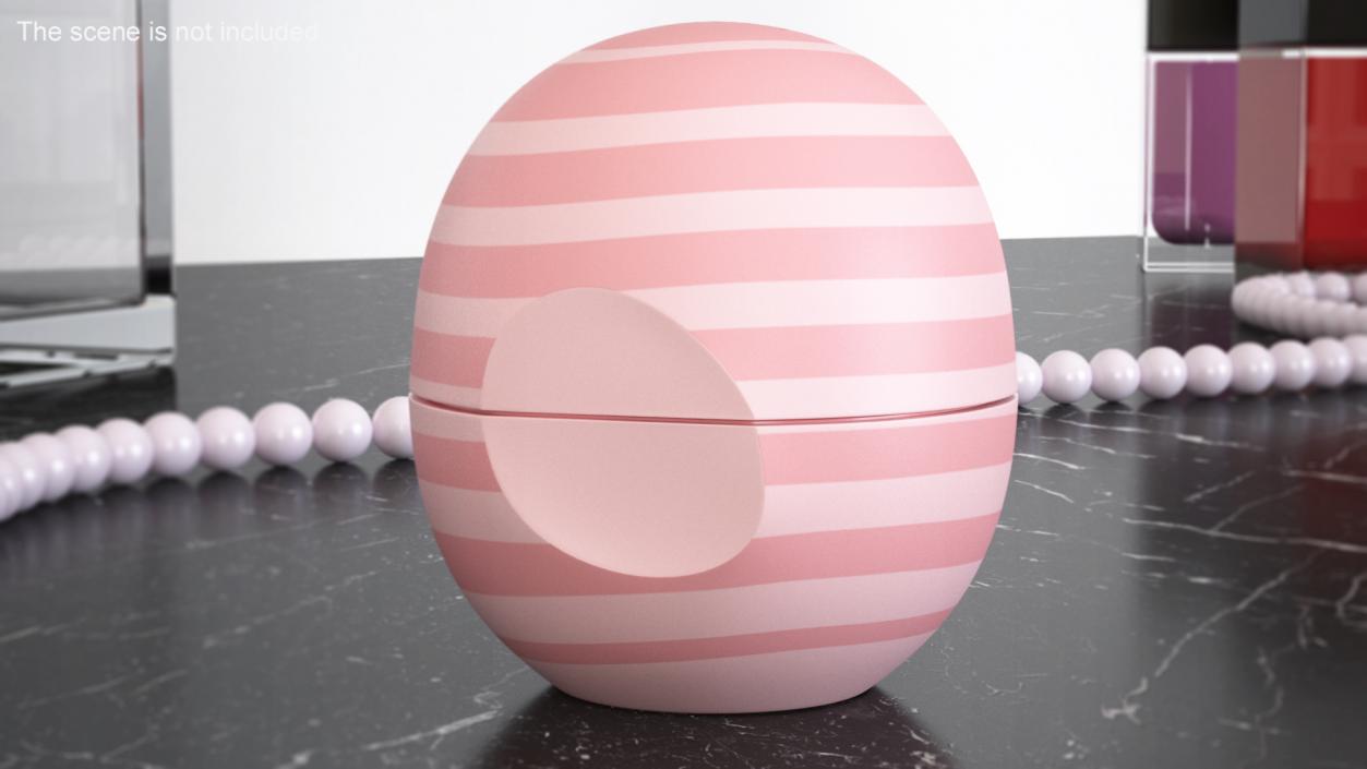 3D model EOS Organic Lip Balm Pink Stripes Closed