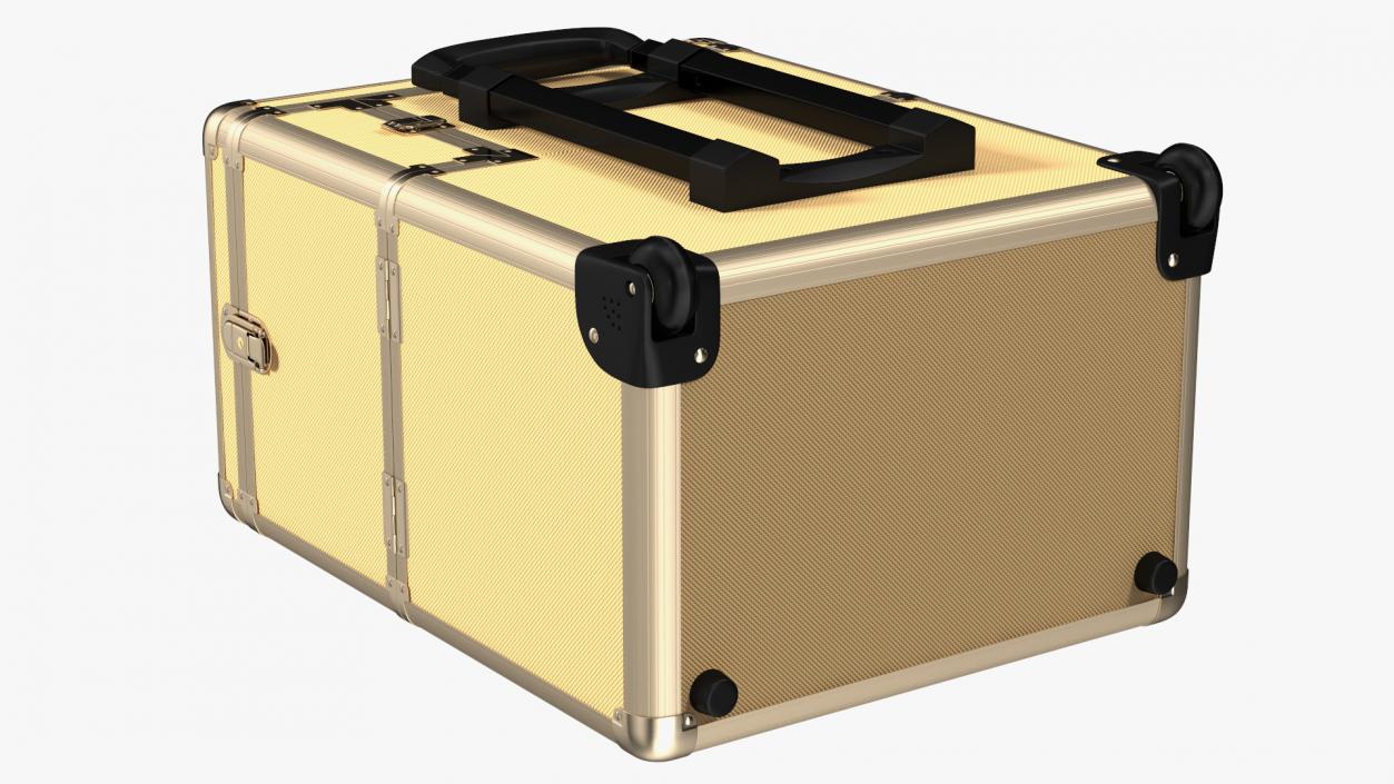 3D Golden Rolling Makeup Case Folded model