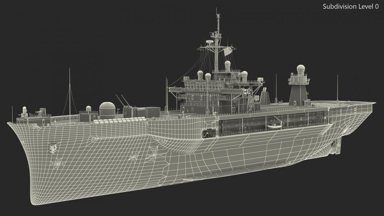 3D Modern Combat Command Ship