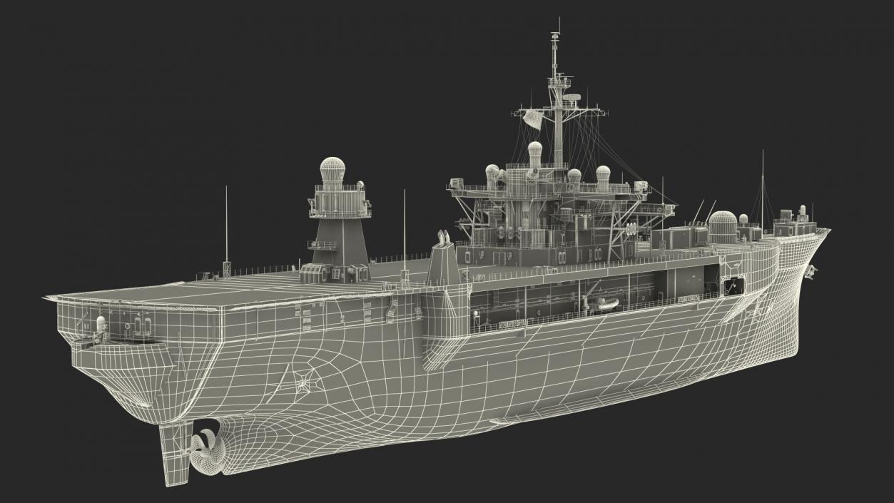 3D Modern Combat Command Ship