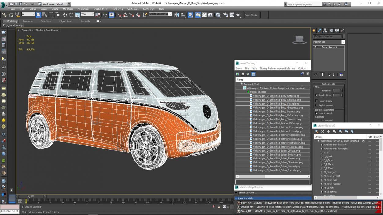 Volkswagen Minivan ID Buzz Simplified 3D