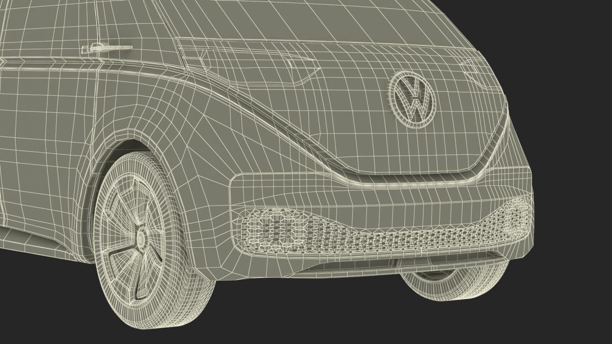 Volkswagen Minivan ID Buzz Simplified 3D