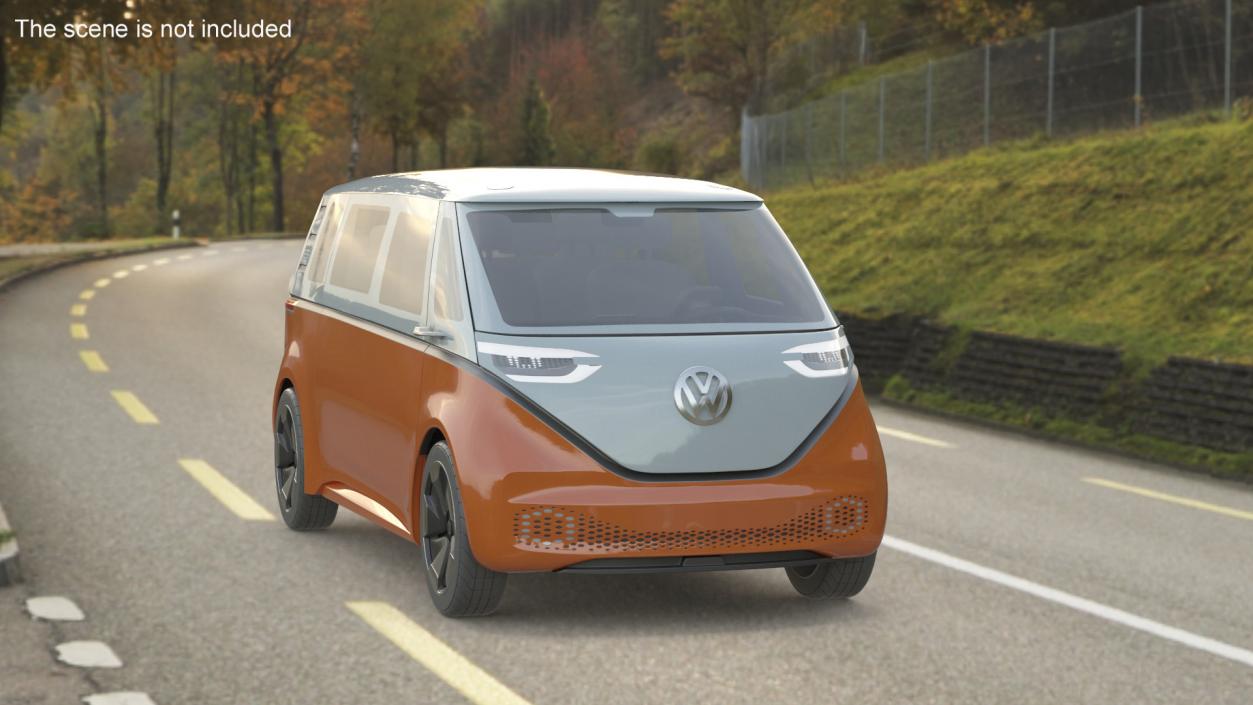 Volkswagen Minivan ID Buzz Simplified 3D