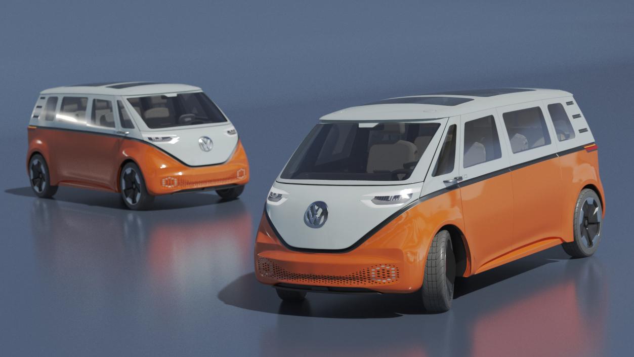 Volkswagen Minivan ID Buzz Simplified 3D