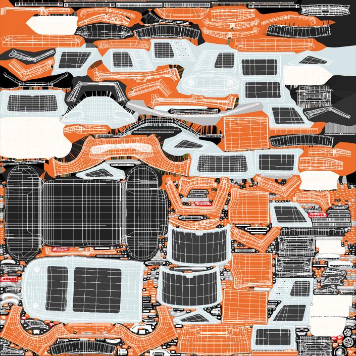 Volkswagen Minivan ID Buzz Simplified 3D