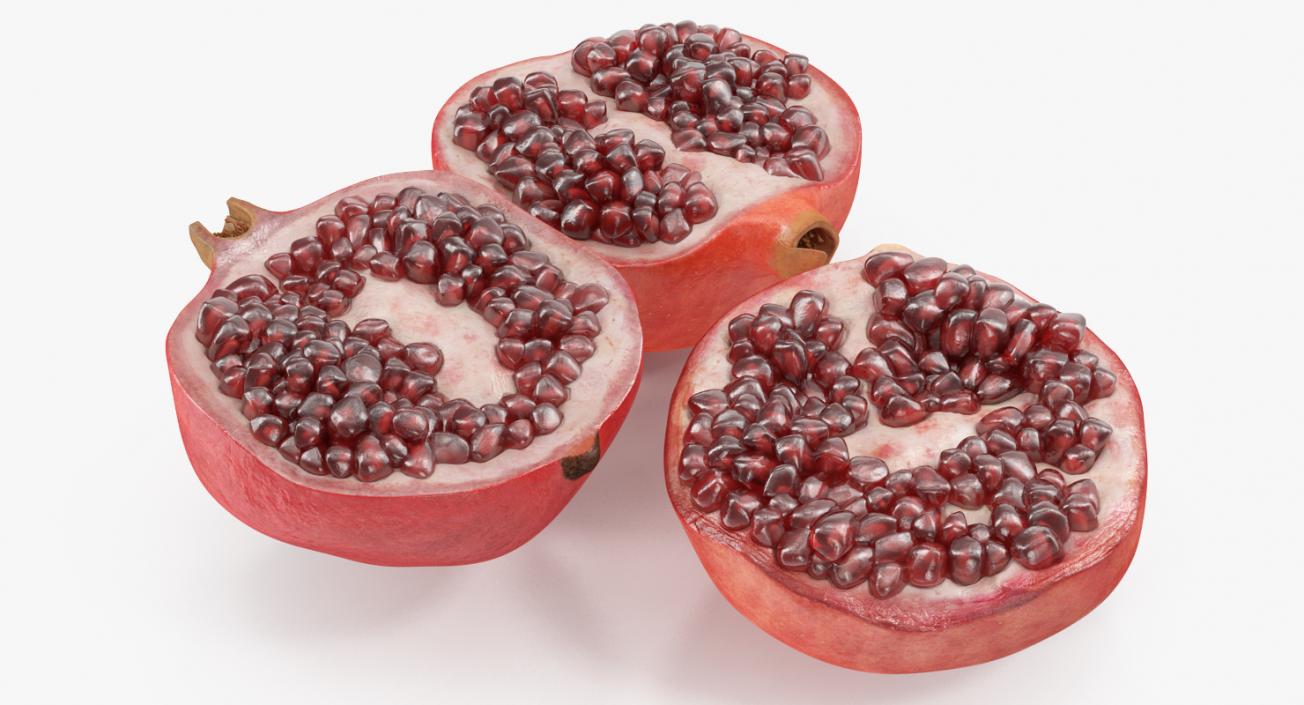 3D Sliced Pomegranate Collection 2