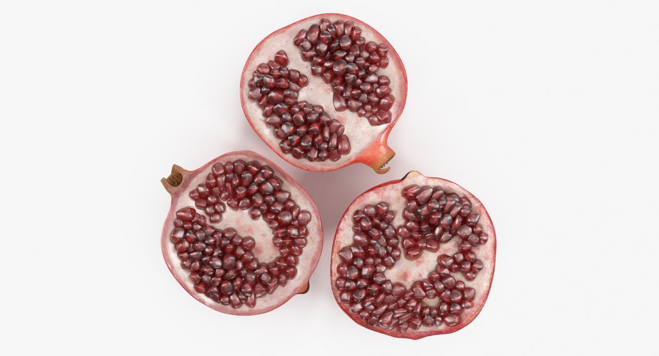 3D Sliced Pomegranate Collection 2