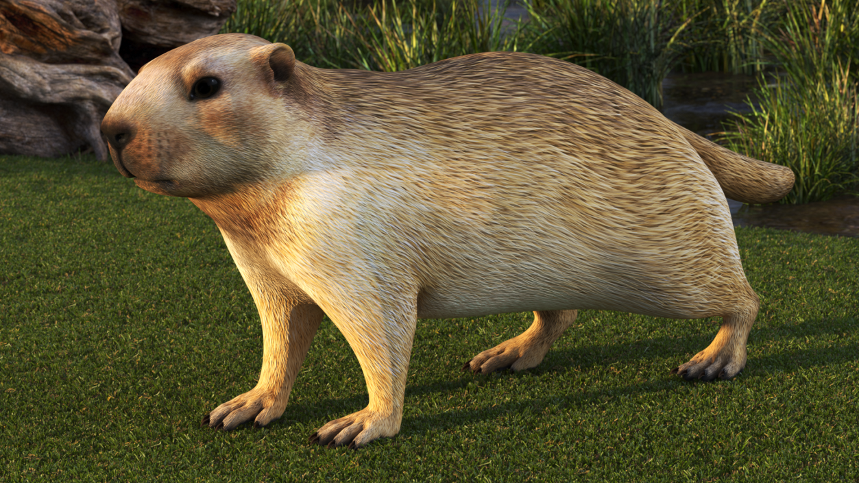 3D Alpine Marmot model