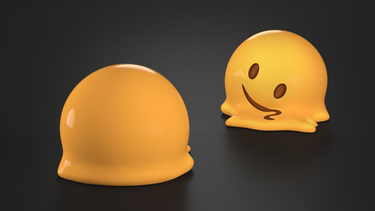 3D Emoji Melting Face model