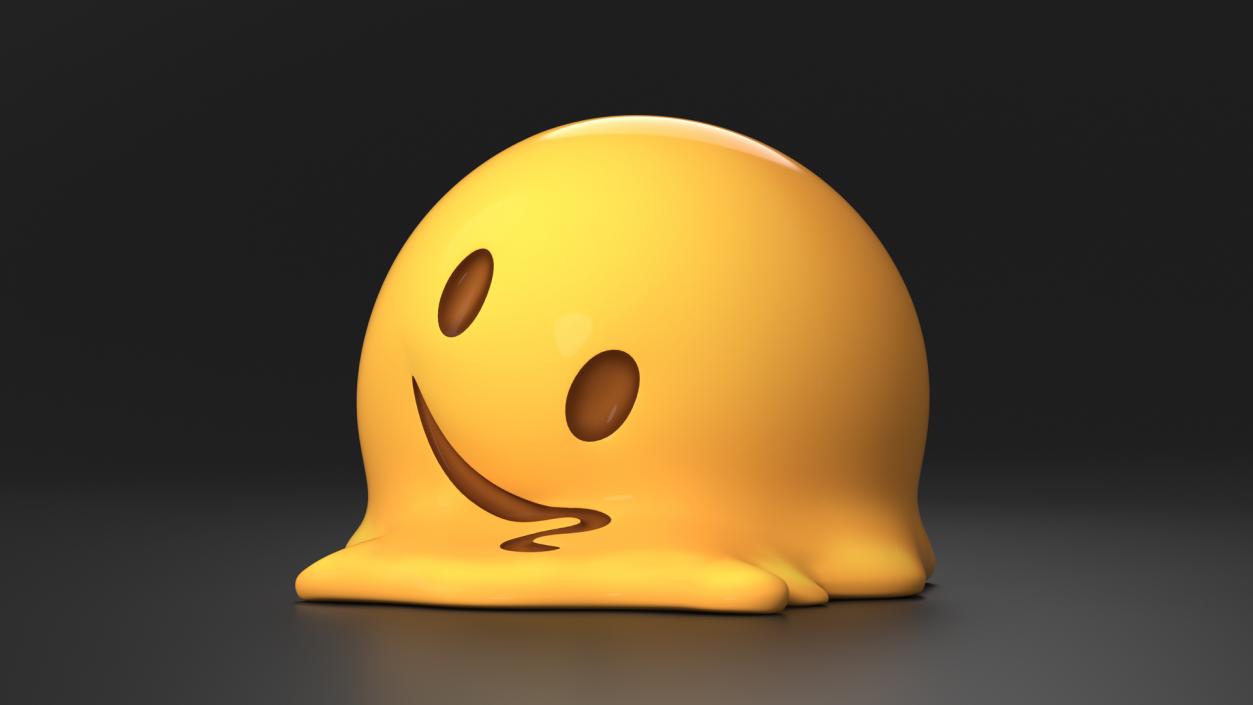 3D Emoji Melting Face model