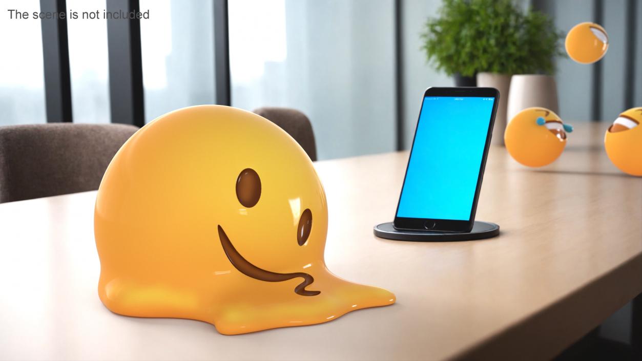 3D Emoji Melting Face model