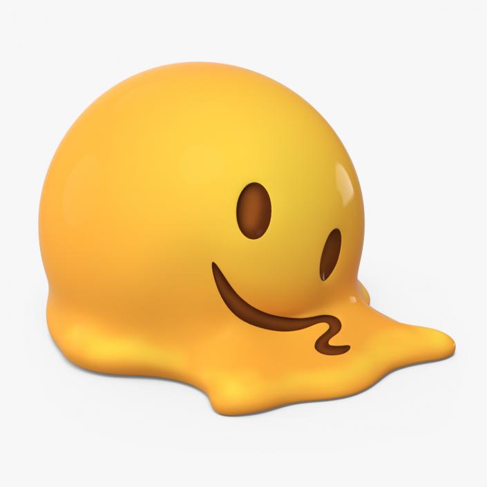 3D Emoji Melting Face model