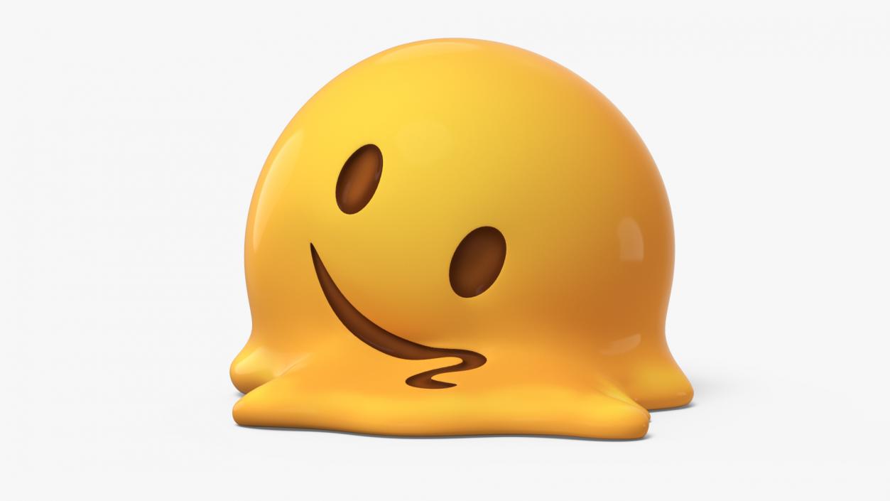 3D Emoji Melting Face model