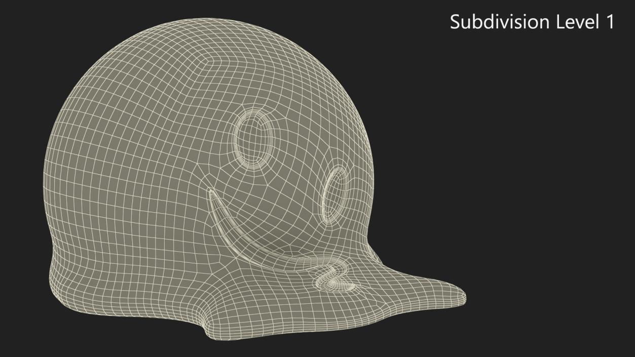 3D Emoji Melting Face model