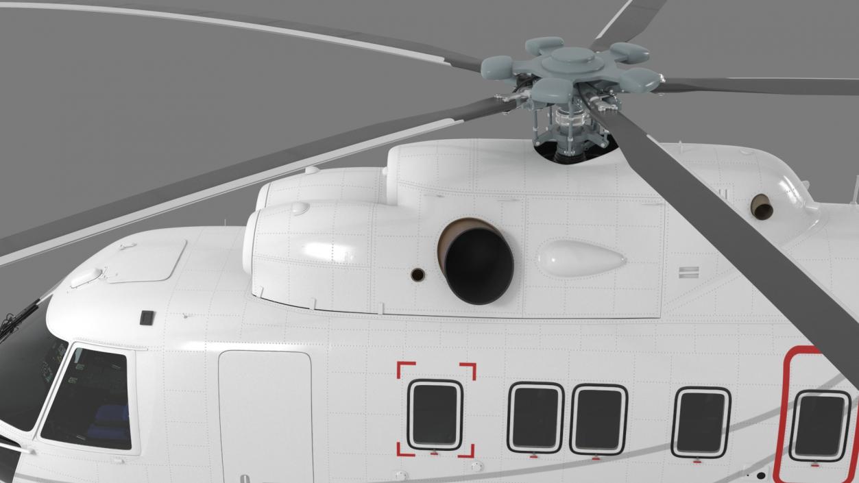 3D Helicopter MI-171 A3 White