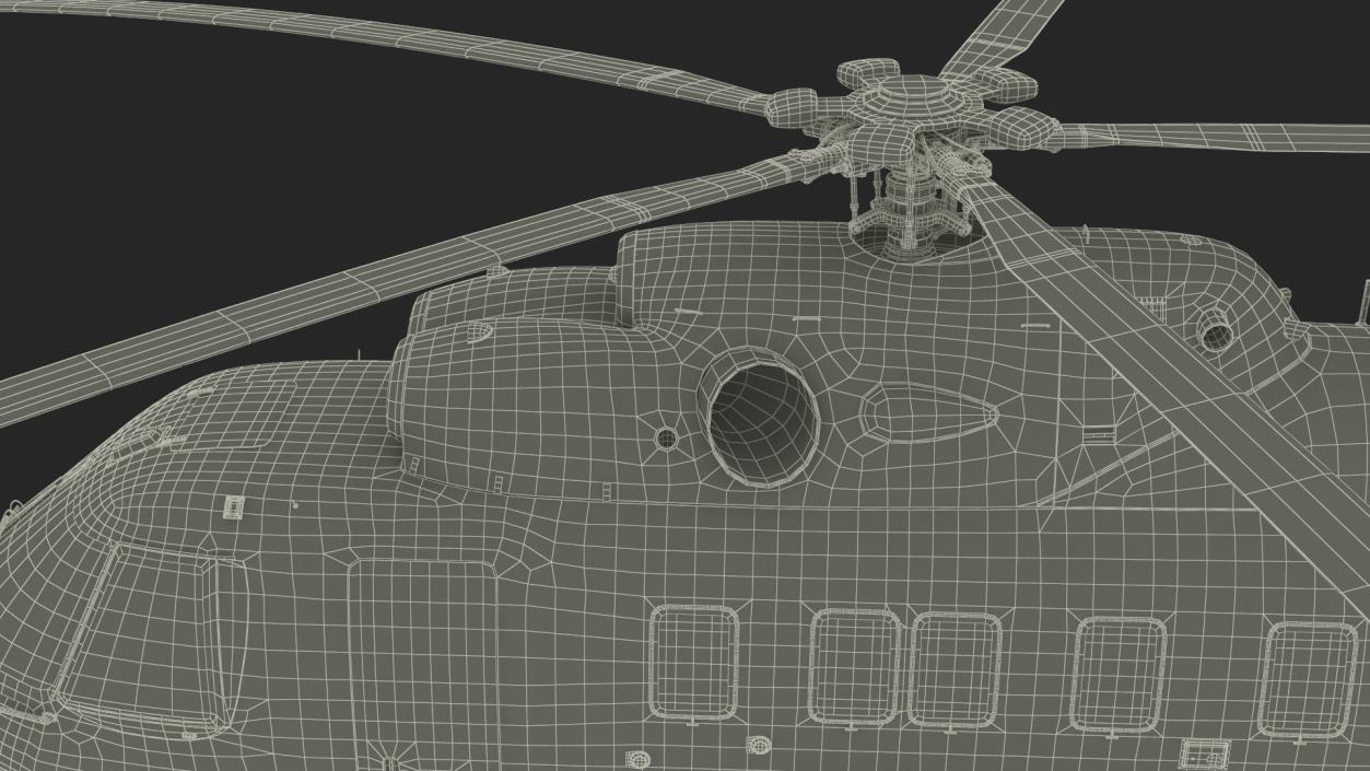 3D Helicopter MI-171 A3 White