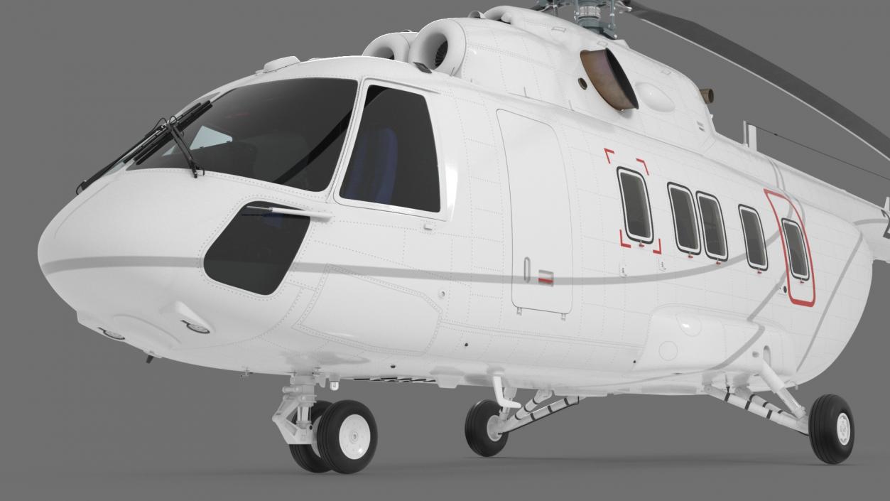 3D Helicopter MI-171 A3 White