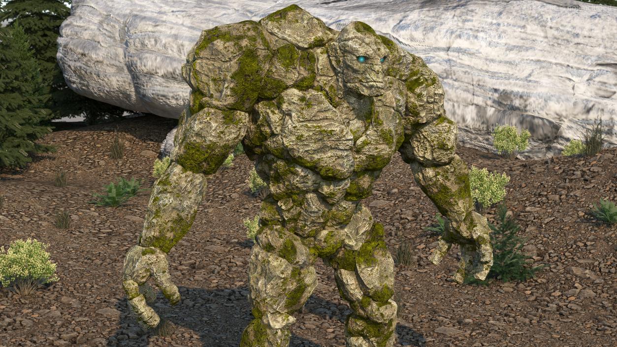 3D Character Stone Golem