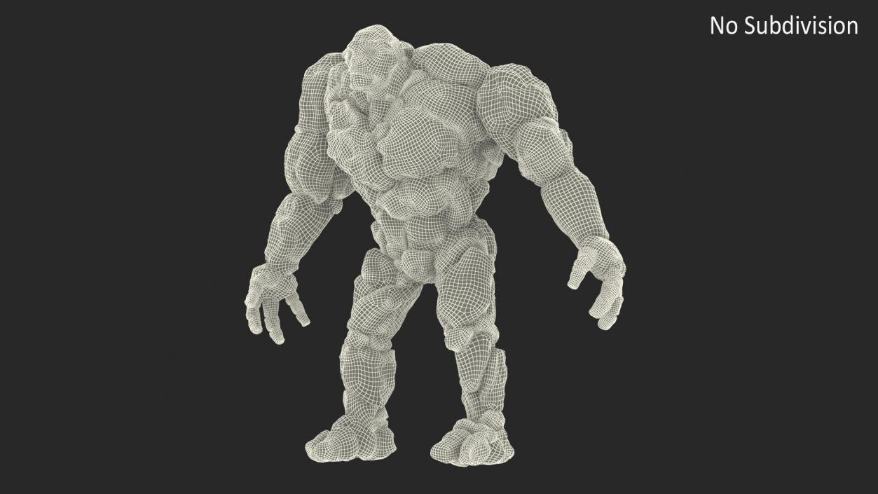 3D Character Stone Golem