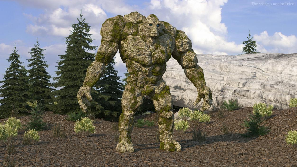 3D Character Stone Golem