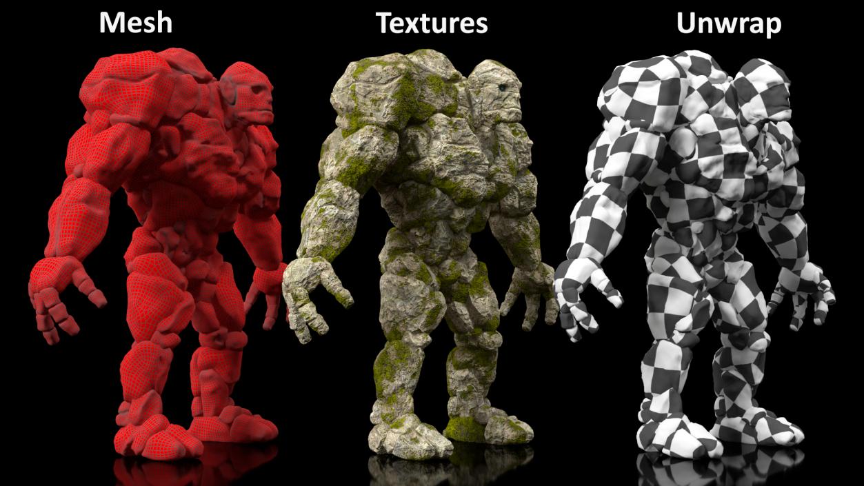 3D Character Stone Golem