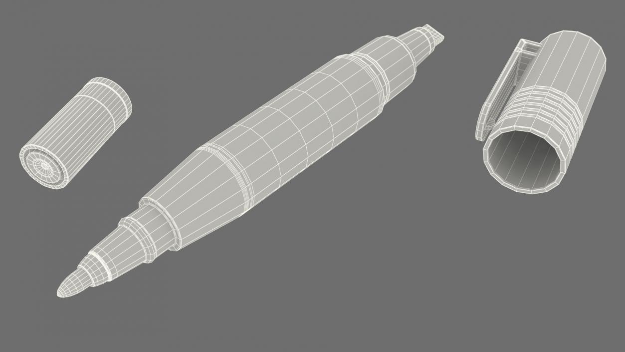 Double-Ended Marker Open 3D model