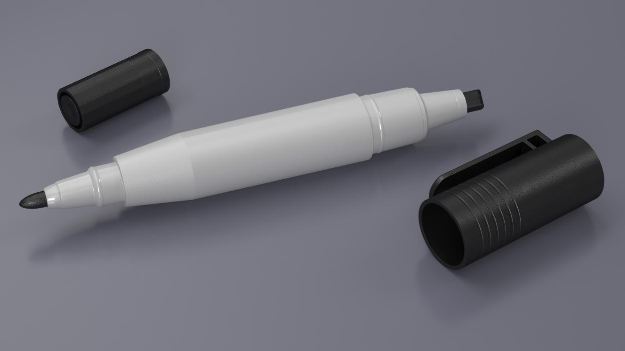 Double-Ended Marker Open 3D model