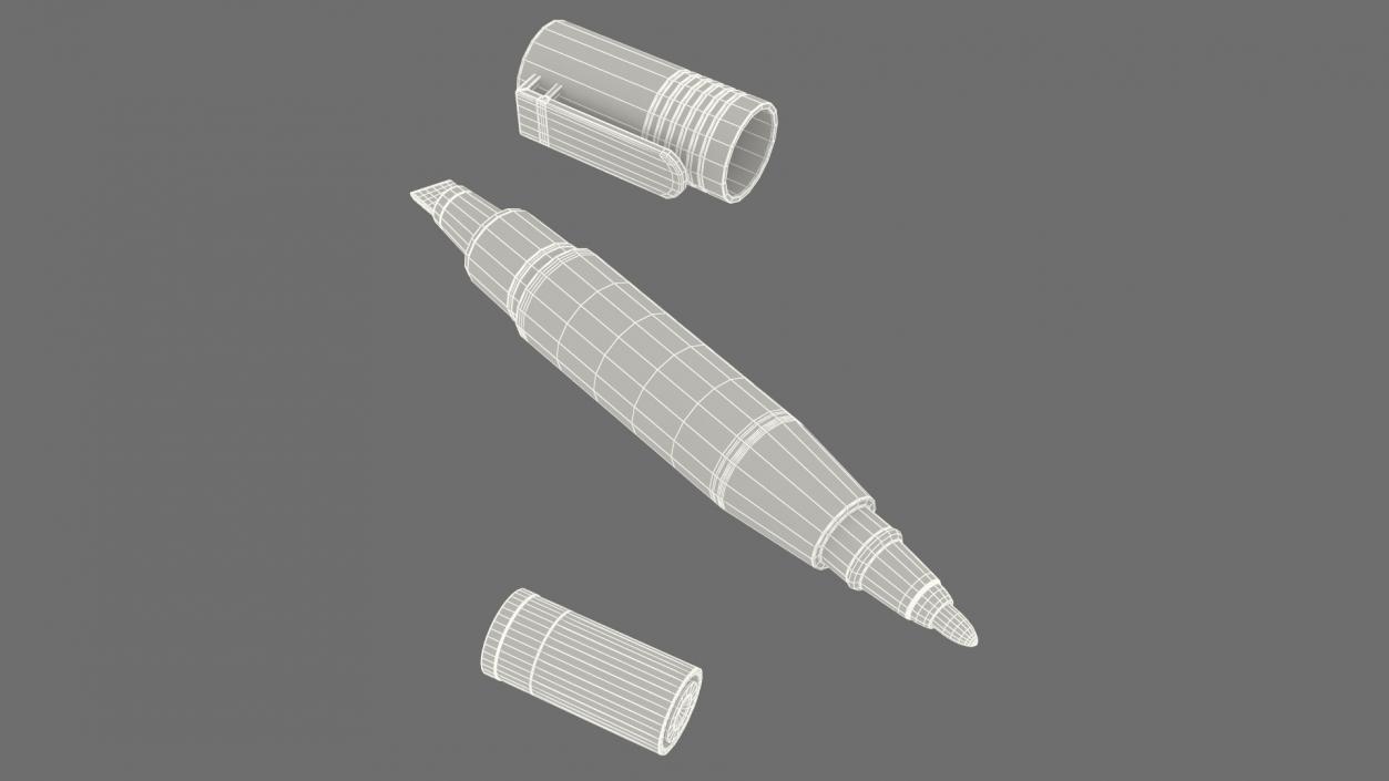 Double-Ended Marker Open 3D model