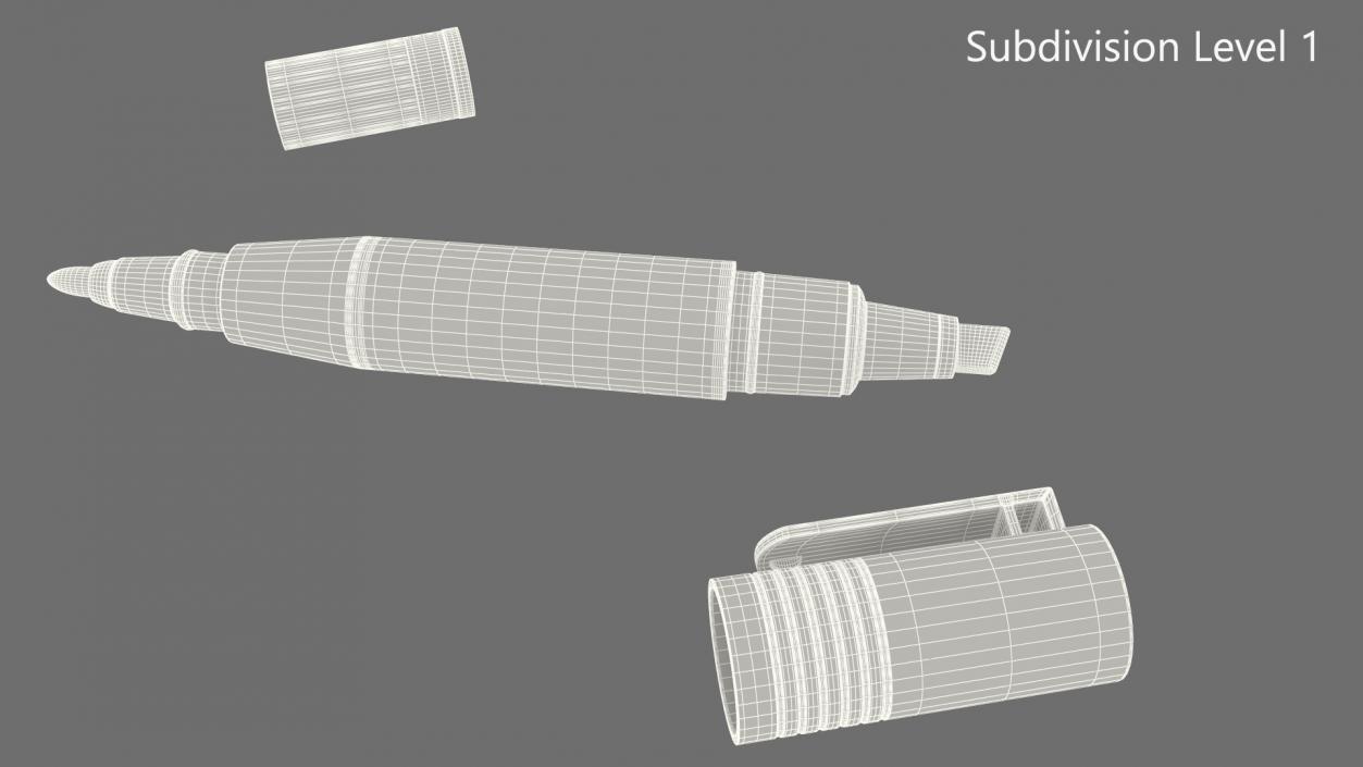 Double-Ended Marker Open 3D model