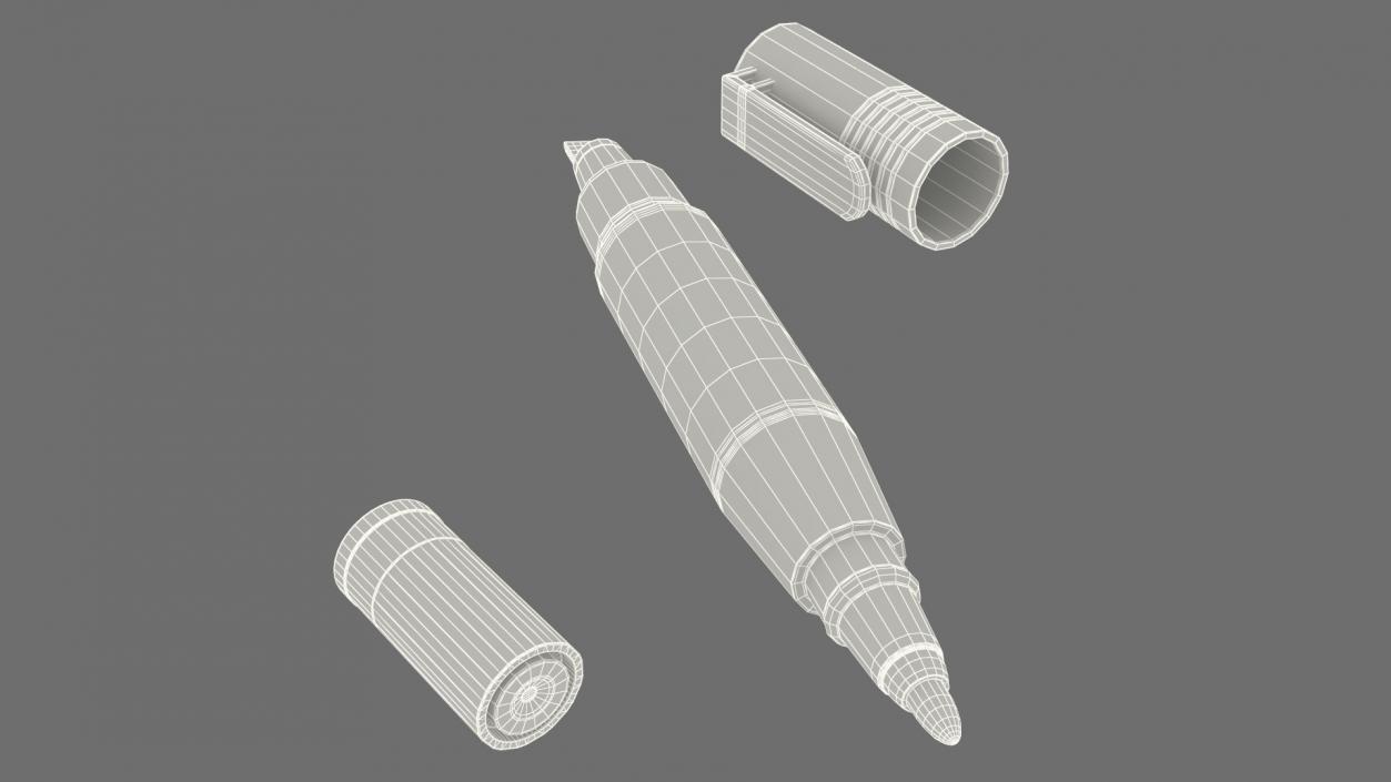 Double-Ended Marker Open 3D model