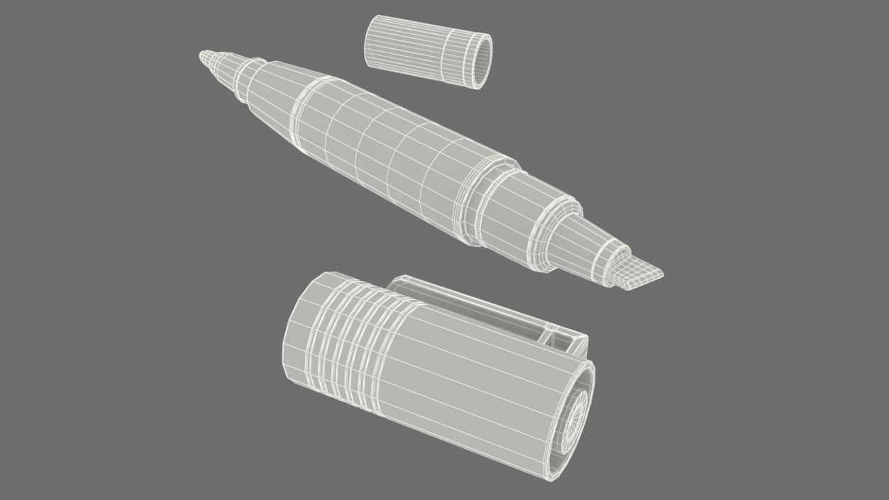 Double-Ended Marker Open 3D model