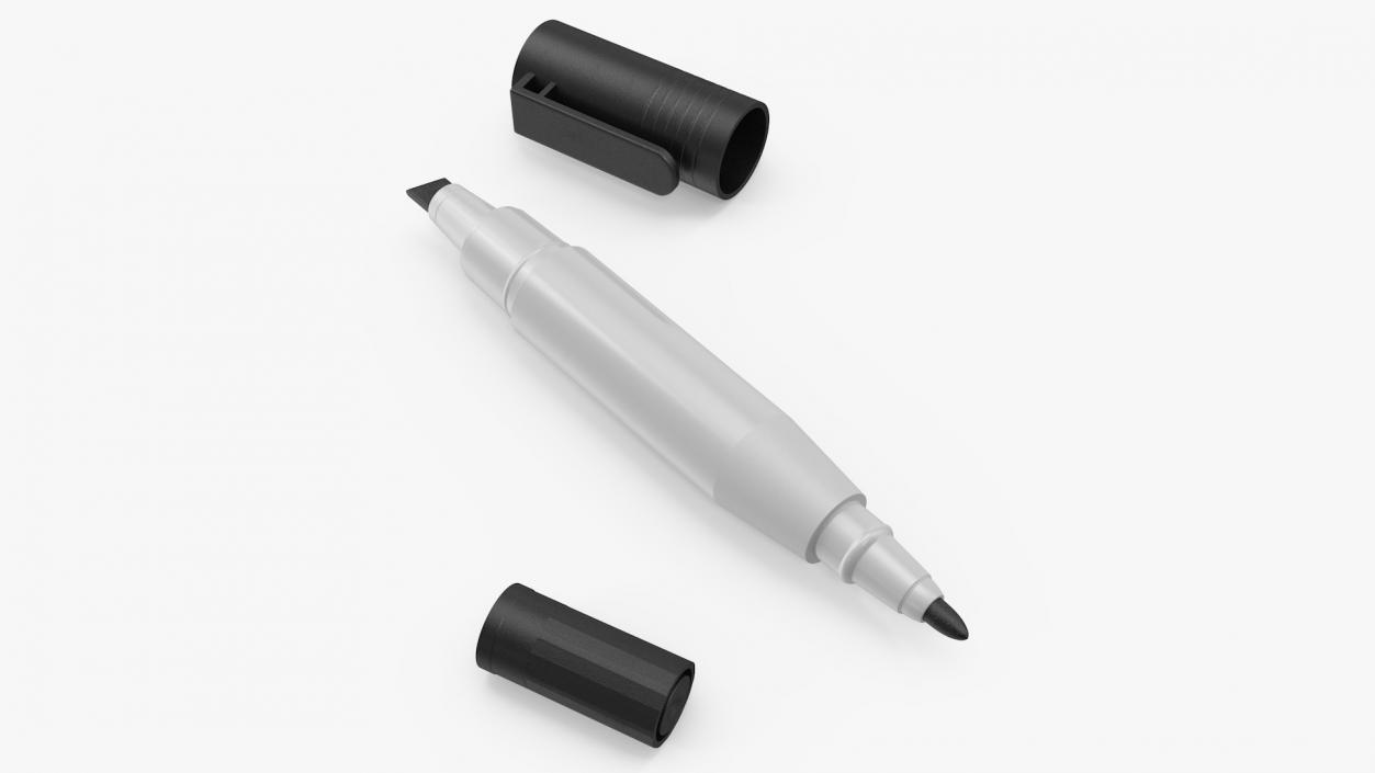 Double-Ended Marker Open 3D model