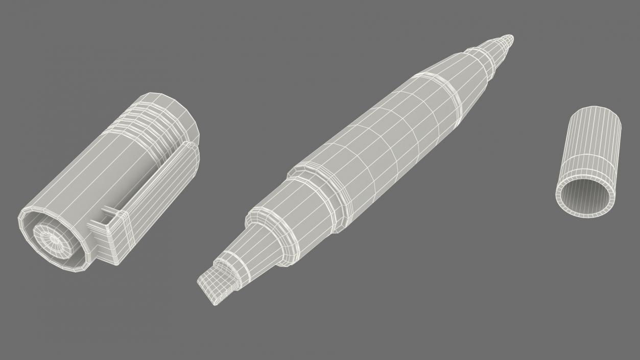 Double-Ended Marker Open 3D model