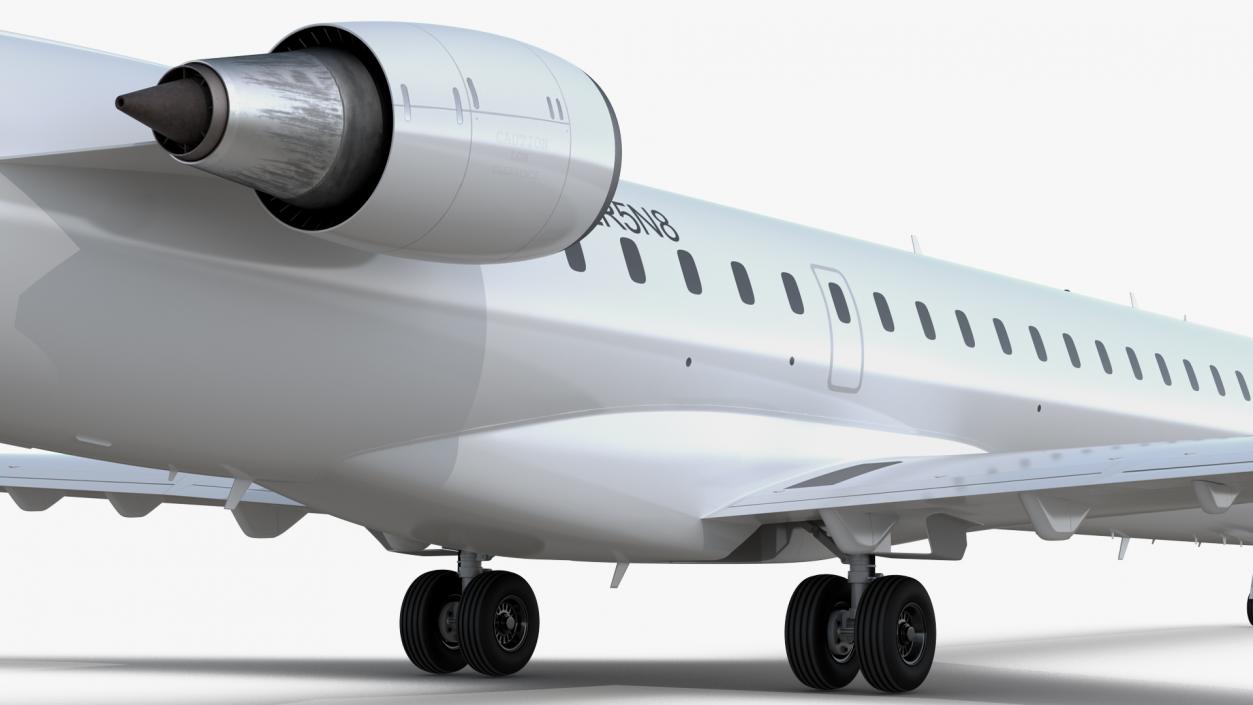 Regional Jet Bombardier CRJ550 Exterior Only 3D model